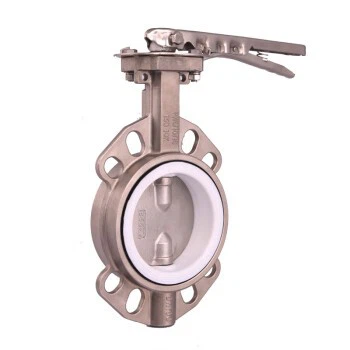PTFE Stainless Steel Manual Wafer Butterfly Valve